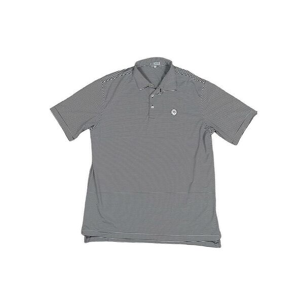 Peter Millar Summer Comfort Men’s XL Hemlock Performance Polo White/Black Stripe - Picture 1 of 10